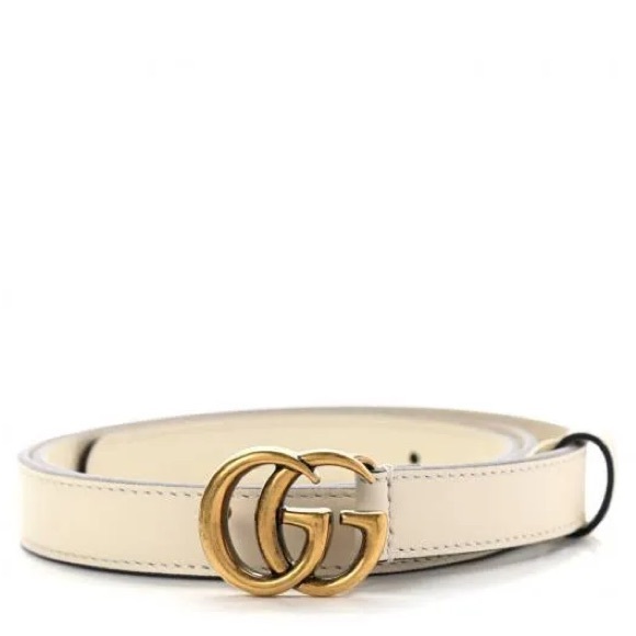 AUTHENTIC GUCCI LEATHER BELT WITH
DOUBLE G BUCKLE - Picture 7 of 10